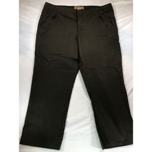 Democracy Womens Olive Green Cargo Pants Size 14 Straight Leg Zipper B316JGRS